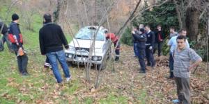 Zonguldak’ta Şok Kaza 20 Metreden Bahçeye Uçtu